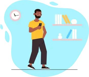 estudante, homem, moreno, alto, com celular na mao pesquisando por diaristas estudante, homem, moreno, alto, com celular na mao pesquisando por diaristas