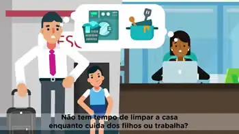 Casal pensativo na sujeira, enquanto o filho precisa ser levado para a escola. Casal pensativo na sujeira, enquanto o filho precisa ser levado para a escola.